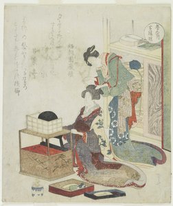 Gele Kam van Buxushout, c. 1820 door Ryuryukyo Shinsai